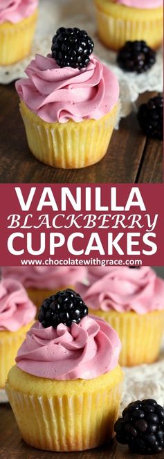 Blackberry Vanilla Cupcakes