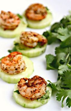 Blackened Shrimp & Crispy Chilled Cucumbers