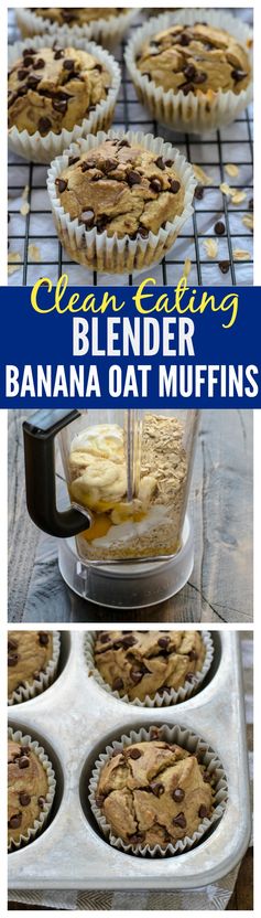 Blender Banana Oatmeal Muffins