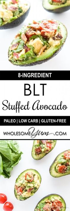 BLT Stuffed Avocado (Paleo, Low Carb