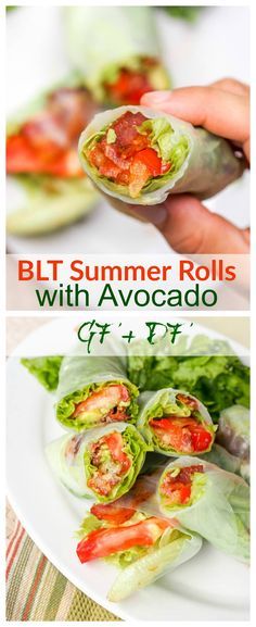 BLT Summer Rolls with Avocado (GF, DF