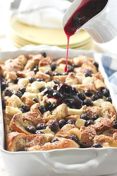 Blueberry & Cream Cheese French Toast Casserole