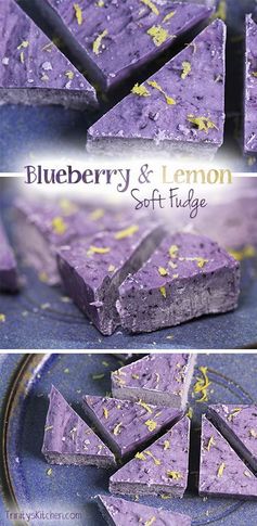 Blueberry & Lemon Fudge with creamed coconut (4 ingredients