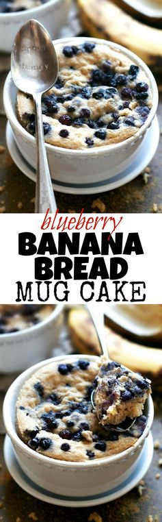 Blueberry Banana Bread Mug Cake