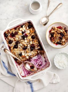 Blueberry Coconut Baked Oatmeal