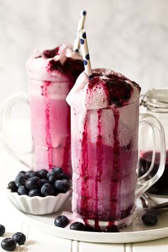 Blueberry Cream Soda Floats