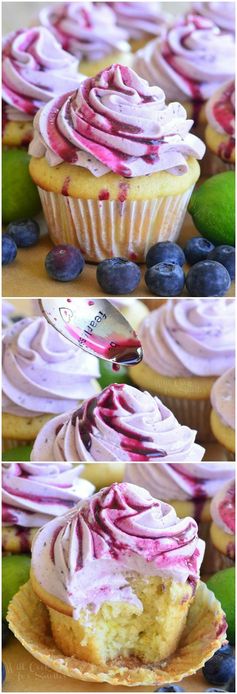 Blueberry Key Lime Cupcakes