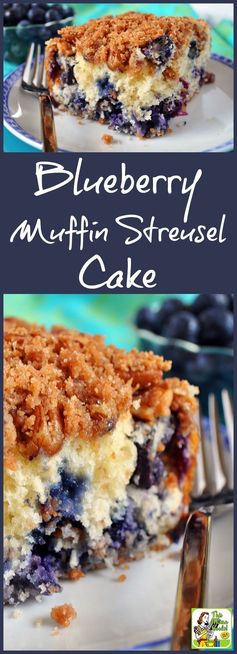 Blueberry Muffin Streusel Cake