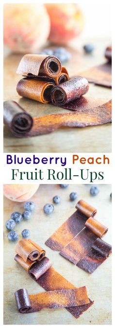 Blueberry Peach Fruit Roll-Ups