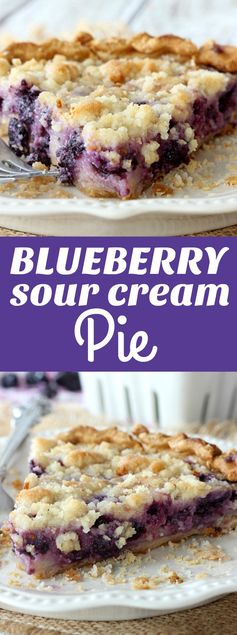 Blueberry Sour Cream Pie