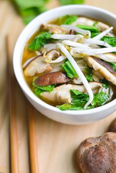 Bok Choy and Shiitake Noodle Soup