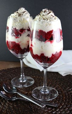 Boozy Red Velvet Trifles