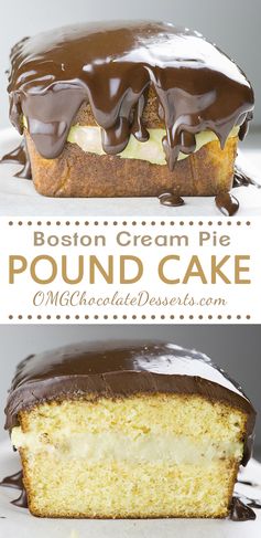 Boston Cream Pie Pound Cake