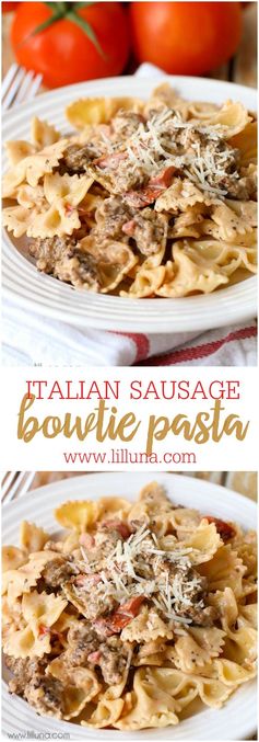 Bowtie Pasta with Italian Sausage