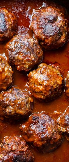 Braised Meatballs in Red Wine Gravy