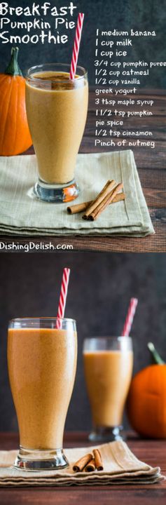 Breakfast Pumpkin Pie Smoothie