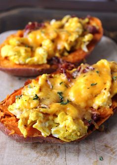 Breakfast Stuffed Sweet Potatoes