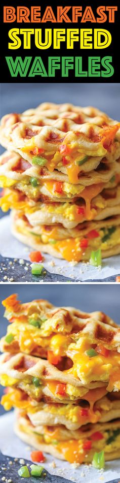 Breakfast Stuffed Waffles