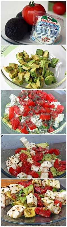 Bright and Fresh Avocado, Tomato and Mozzarella Salad