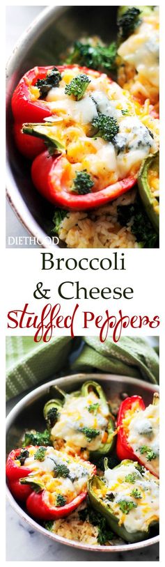 Broccoli and Cheese Stuffed Peppers