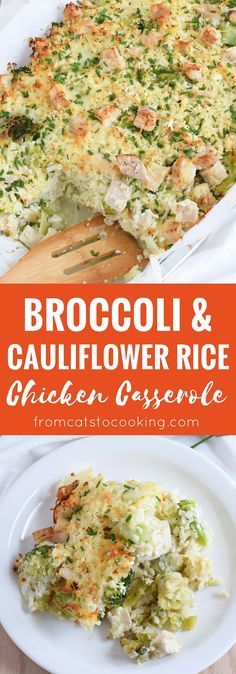 Broccoli Cauliflower Rice Chicken Casserole