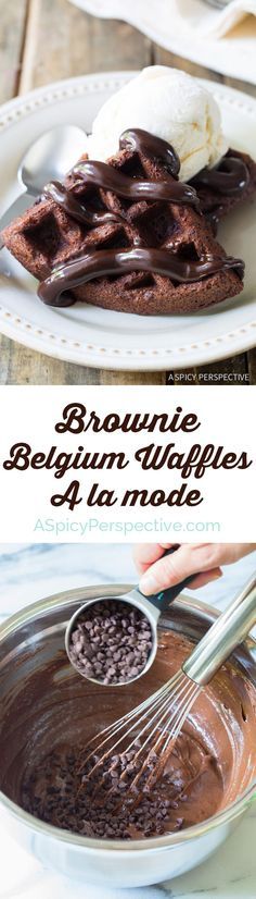 Brownie Belgium Waffles A La Mode