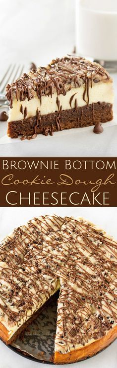 Brownie Bottom Cookie Dough Cheesecake