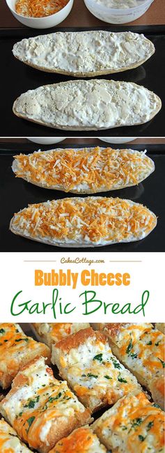 Bubbly Cheese Garlic Bread