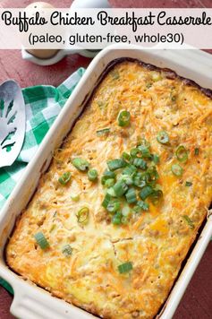 Buffalo Chicken Breakfast Casserole