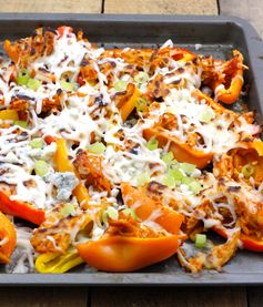 Buffalo Chicken Mini Pepper Nachos