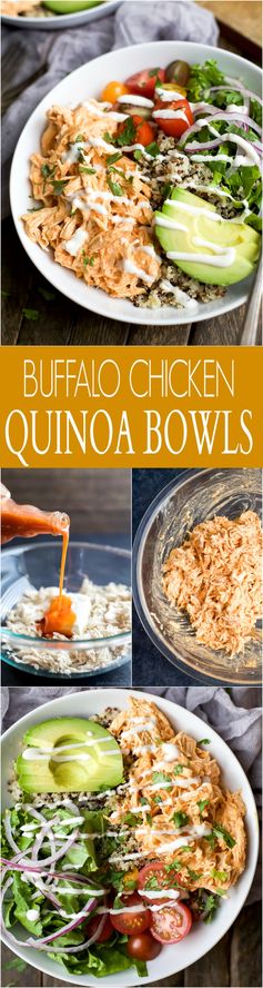 Buffalo Chicken Quinoa Bowls