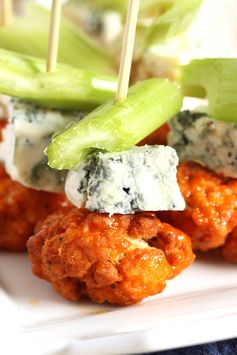 Buffalo Chicken Skewers with Spicy Avocado Ranch Dipping Sauce