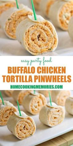 Buffalo Chicken Tortilla Pinwheels
