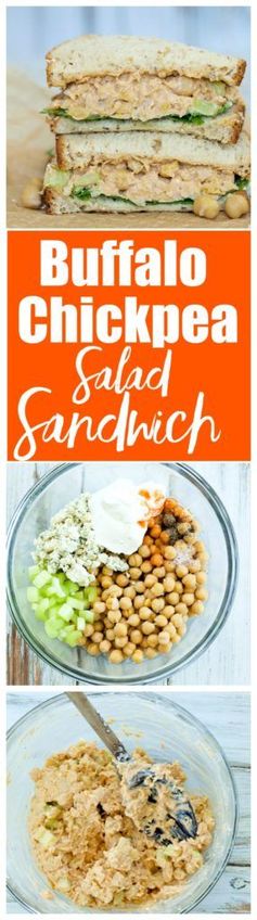 Buffalo Chickpea Salad Sandwich