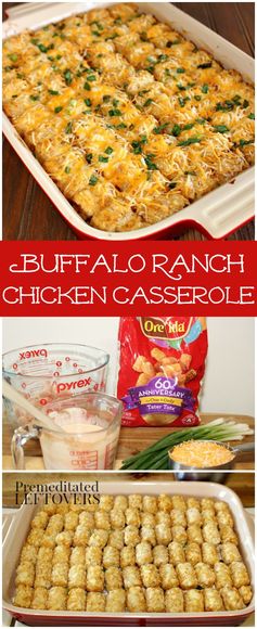 Buffalo Ranch Chicken Casserole