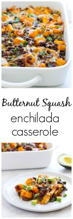 Butternut Squash Enchilada Casserole