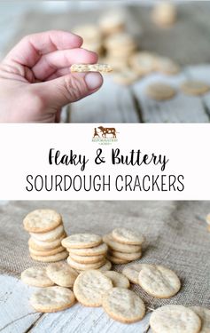 Buttery Sourdough Crackers