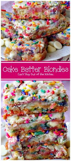 Cake Batter Blondies