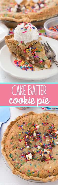 Cake Batter Cookie Pie