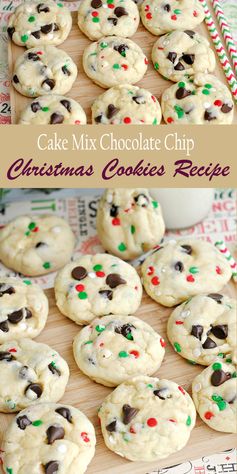 Cake Mix Chocolate Chip Christmas Cookies