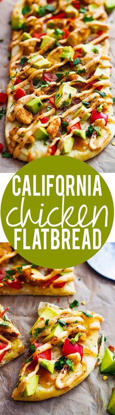 California Chicken Flatbread with Chipotle Ranch Sauce