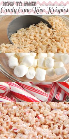 Candy Cane Rice Krispie Treats