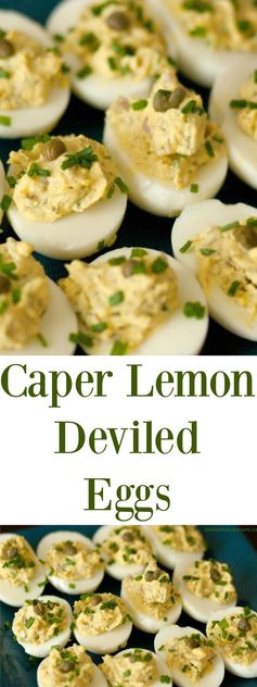 Caper Lemon Deviled Eggs