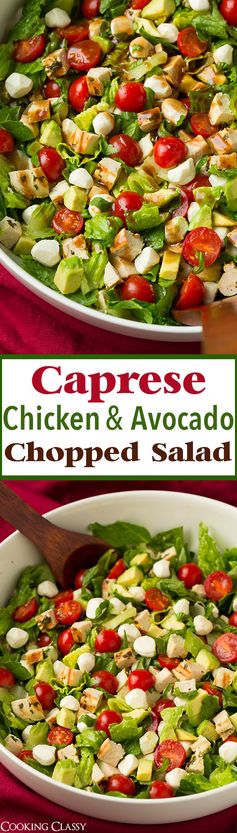 Caprese Chicken and Avocado Chopped Salad