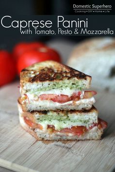 Caprese Panini with Tomato, Pesto & Mozzarella