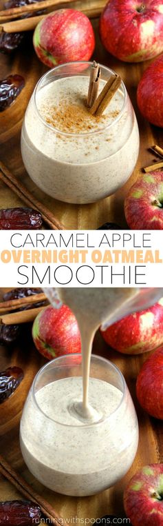 Caramel Apple Overnight Oatmeal Smoothie