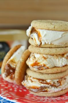 Caramel Snickerdoodle Gelato Sandwiches