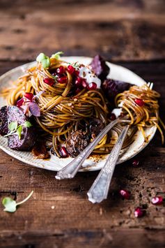 Caramelized Balsamic Goat Cheese Pasta