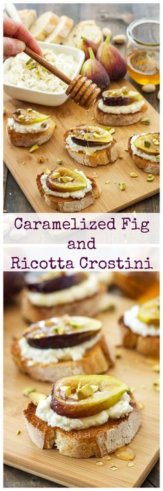 Caramelized Fig and Ricotta Crostini