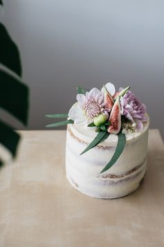 Cardamom Layer Cake with Salted Caramel and Figs